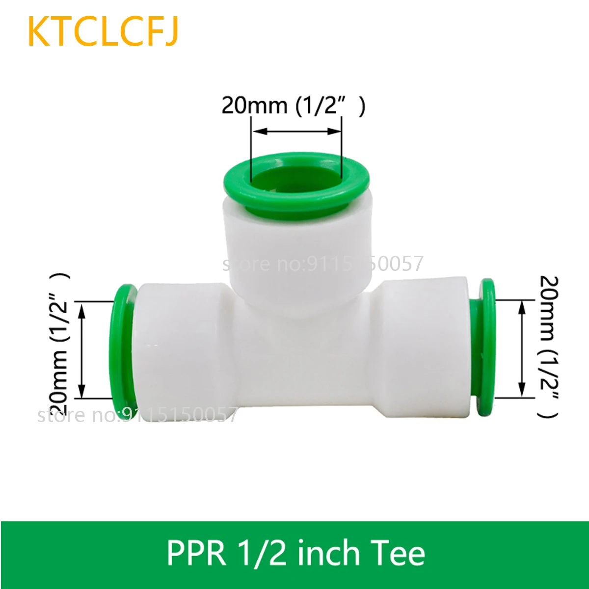 20/25/32/40/50mm Quick Plug Tee Green Joint PP Aluminum Plastic PPR Water Pipe Garden Irrigation Connection