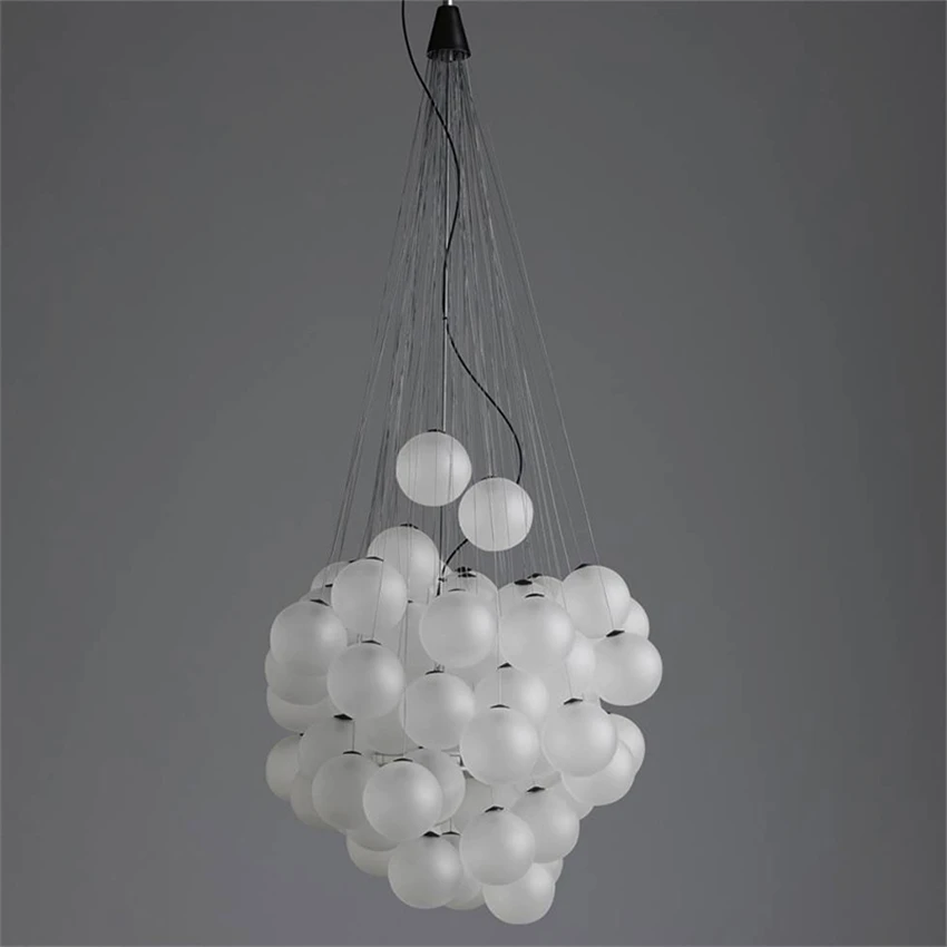 

Italian design glass balloon pendant lights LED living room villa staircase Nordic decorative chandeliers lamps luminaires