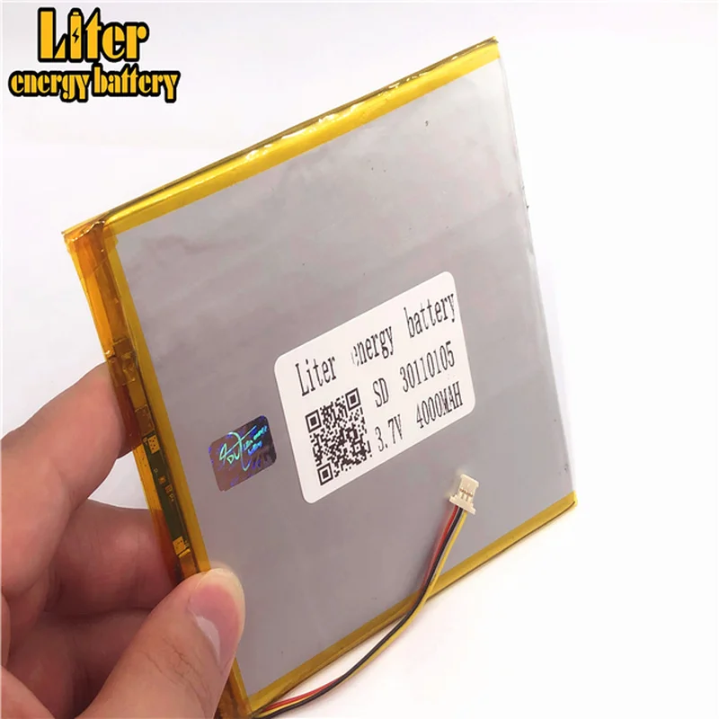 充電式リチウム電池用コネクタ,ポリマー,リチウムイオン,1.0mm,3ピン,30110105 v,3.7 mah,4000