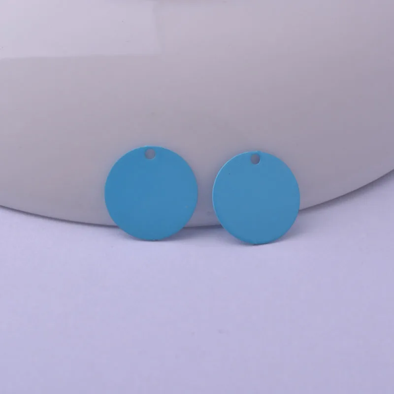 100 Stück AC10604 12mm runde Messinganhänger, glatte, mehrfarbige Accessoires, Anhänger für Ohrringe, Schmuckherstellung – Detail 12