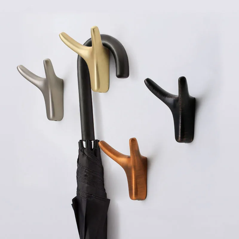 KK&FING Zinc Alloy Wall Hanging Hooks Clothes Hooks Bathroom Kitchen Room Cloth Towel Rack Coat Hat Hanger Keys Creative Hook