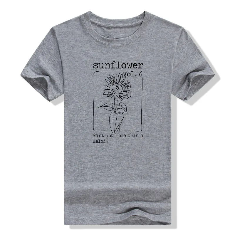 The Sunflower Vintage Style T-Shirt Woman T Shirts Graphic Tee Tops