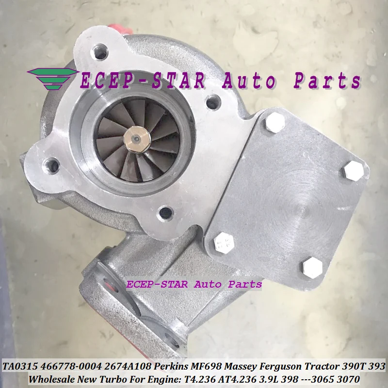 turbo TA0315 466778 466778-0004 2674A108 For Perkins MF698 Massey Ferguson Tractor 390T 393 398 3065 3070 T4.236 AT4.236 3.9L