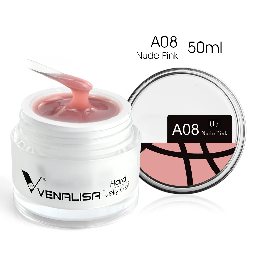 50ml TPO-freies Jelly Nagelverlängerungsgel Nagelaufbau-Gel French Nail Gum Venalisa Klares Natürliches Farbgel Abziehbares UV-Aufbaugel