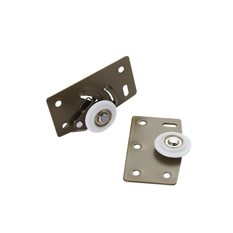 1set  Wardrobe Door Wheel Furniture Closet Mute Pulley Moving Door With Adjustable Spring Door Rollers Furniture Parts