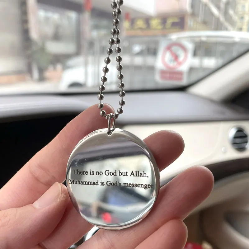 Islam car handings shahada stainless steel Car Pendant decoration