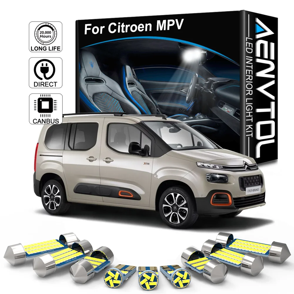 AENVTOL Canbus For Citroen Berlingo C3 C4 Picasso Grand Picasso Jumpy C8 Spacetourer Evasion 2006-2007 2020 Auto Interior Lights