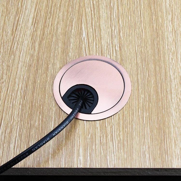 KK & FING-Cubierta de orificio para Cable de escritorio, Base de 50-80MM, ojal para mesa de escritorio de ordenador, puerto de Cable, cubierta de orificio para Cable, herrajes para muebles, 1 ud.