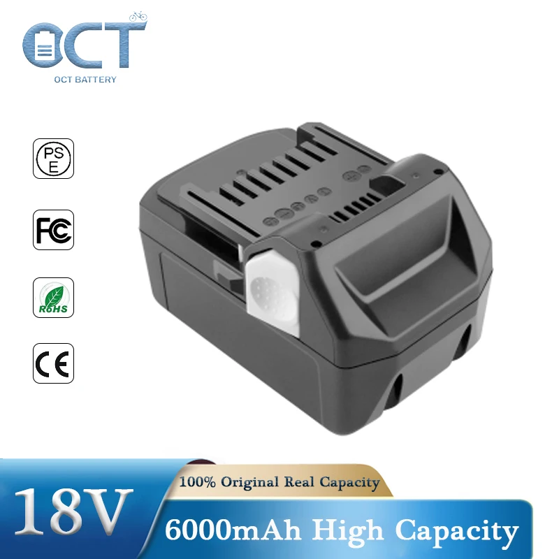 

18V 6000mAh High Capacity BSL1830 Li-Ion Battery Replacement for Hitachi DS18DSL BSL1840 BSL1815 BSL1860B BSL1820 Power Tool