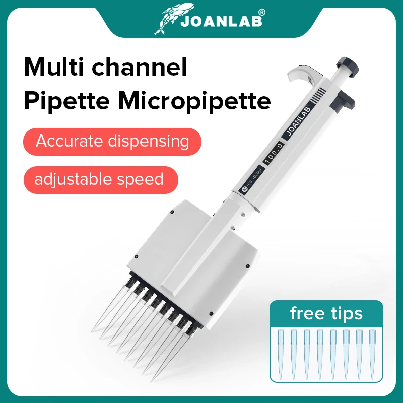 

JOANLAB Official Store Multichannel Pipette Lab Equipment Manual Digital Adjustable Micropipette 8 Channels Pipette 12 Channels