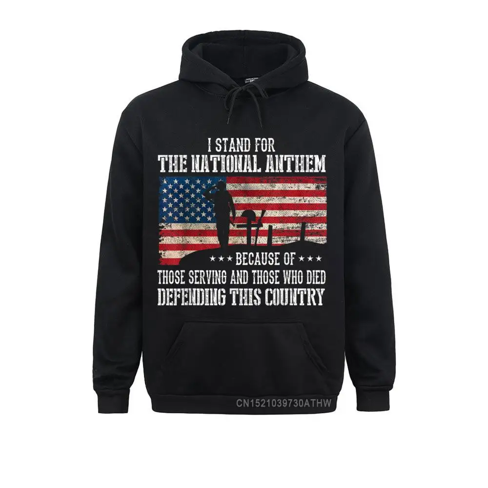 Hoodies Hoods I Stand For The National Anthem Veteran Pride T-Shirt Mother Day Women Men Sweatshirts Cosie Hip Hop