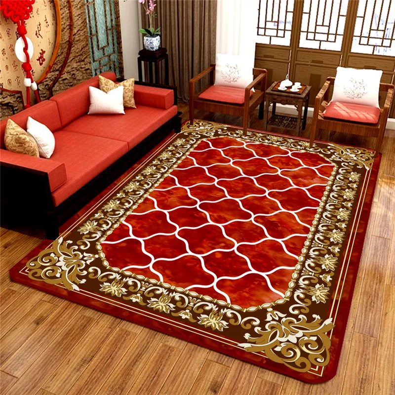 3D Red Wedding Hallway Carpet Bedroom Kitchen Mat Kids Room Play Area Rug Hotel Aisle Carpets for Living Room Decorative Rugs