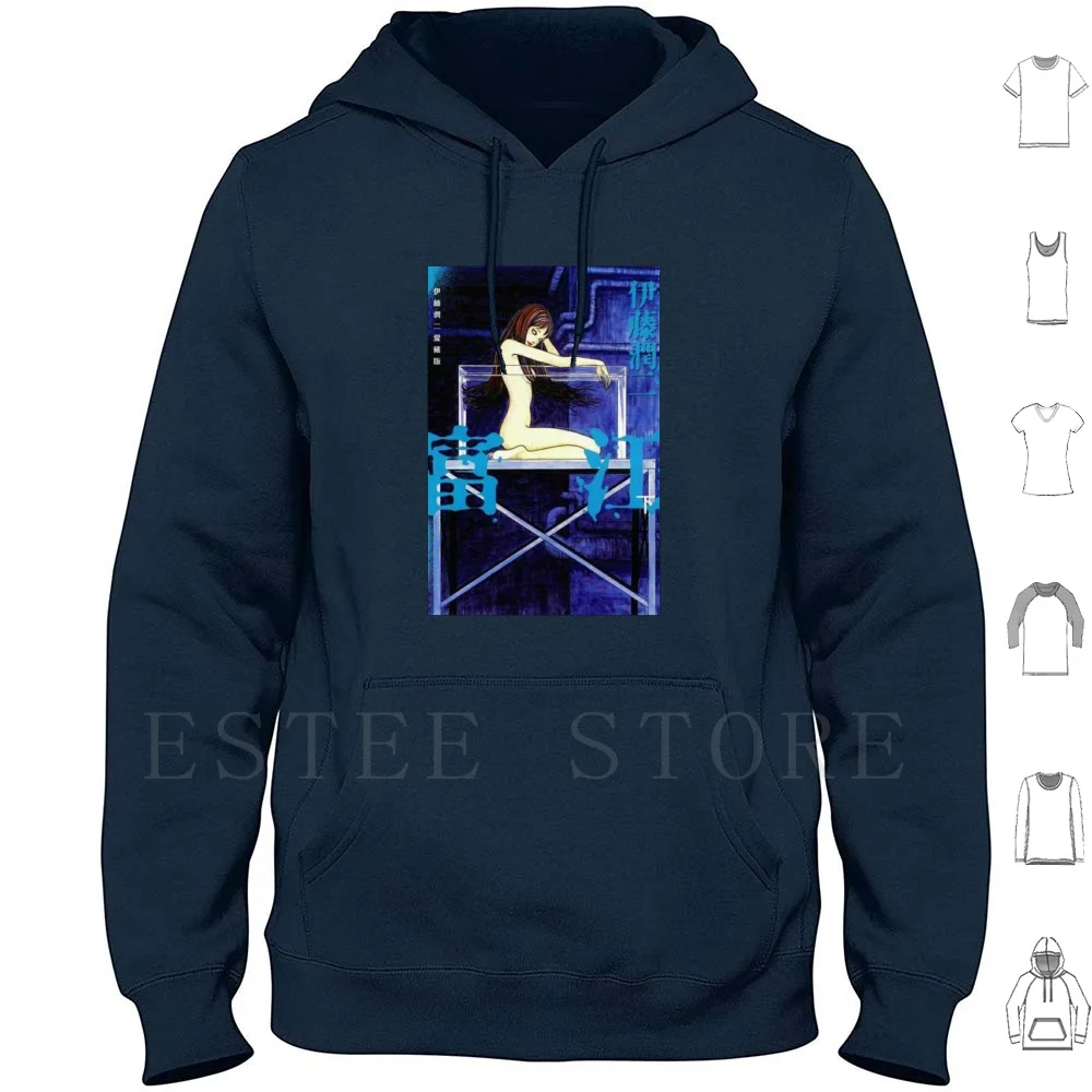 Junji Ito Tomie Blue Aesthetic Hoodies Junji Ito Junji Ito Tomie Anime Horror Mangá Weeaboo Blue Aesthetic Tumblr