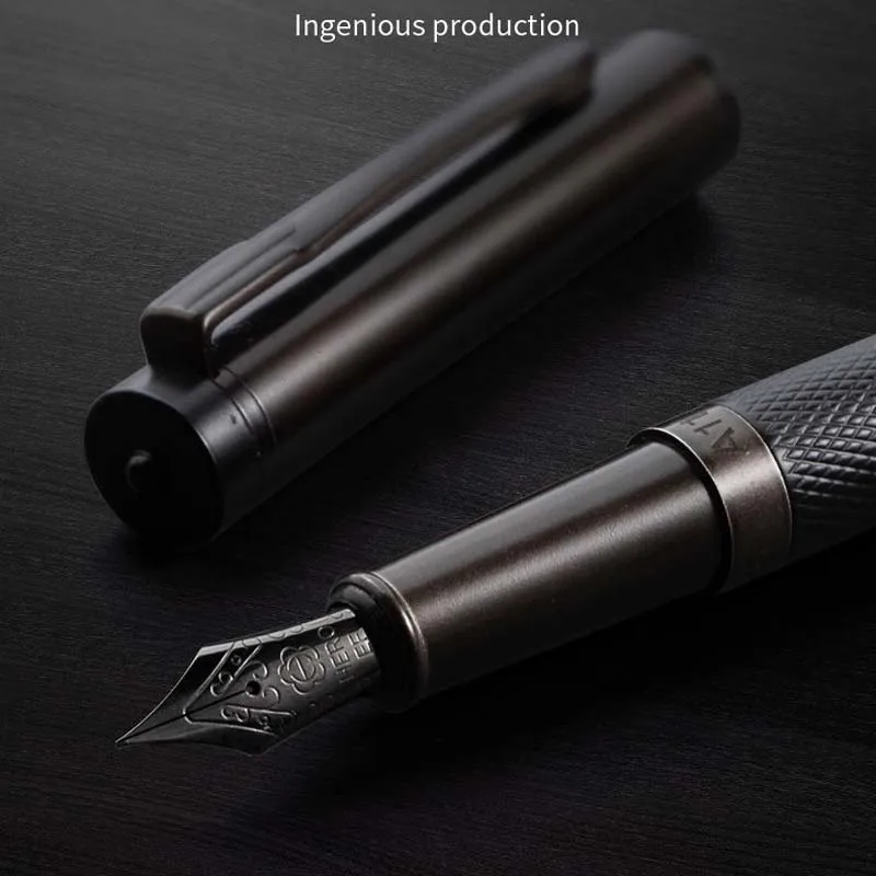 Hero Black Series Fountain Pen Waves Matte Black Nib School Student Office Stationery Ink Pens