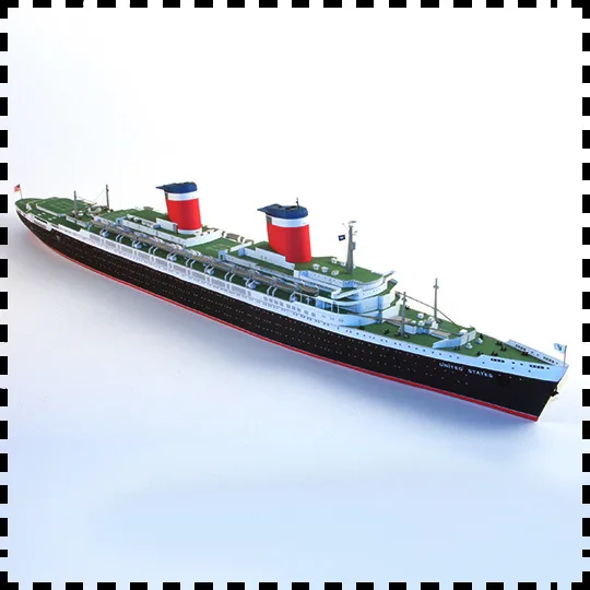 1:400 Scale SS United States Luxury Passenger Liner Handcraft Paper Model Kit Handmade Toy Puzzles