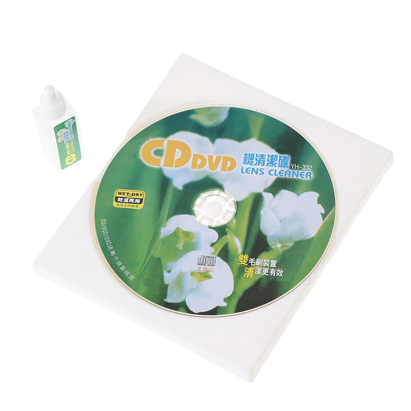 1pc CD VCD DVD Player Lens Cleaner Dust Dirt Removal Cleaning Fluids Disc Restore Kit