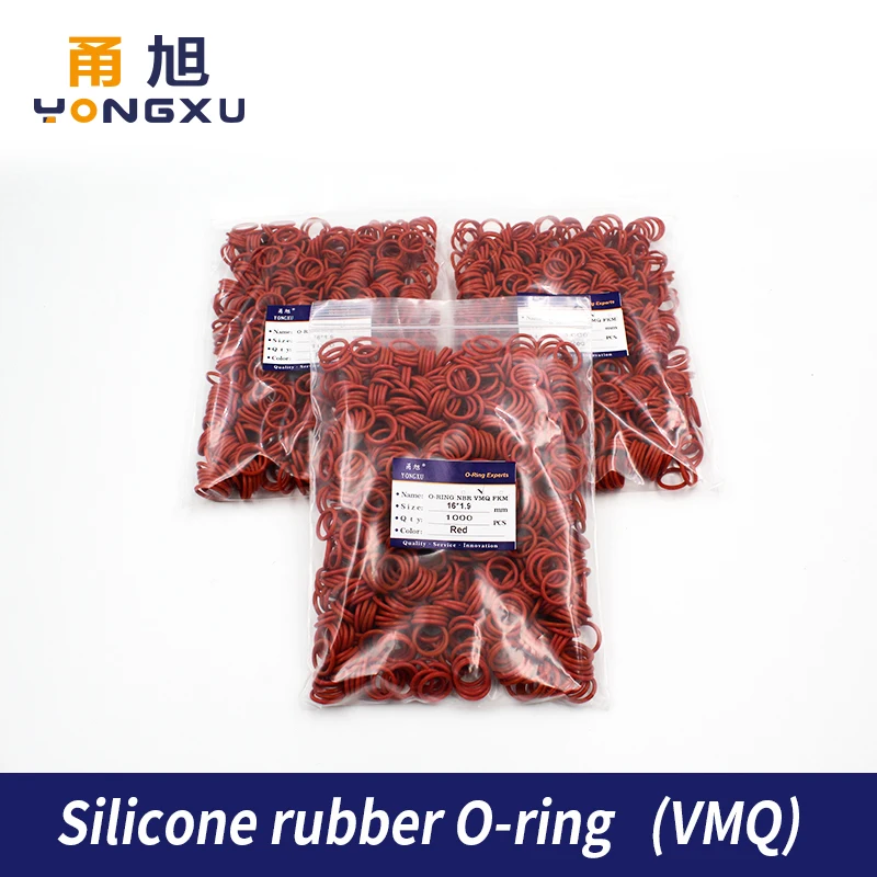 1000PCS/lot Red Silicon O-ring Silicone/VMQ 1.9mm Thickness OD11/12/13/14/15/16/17/18/19/20mm O Ring Gasket Washer Seal Rubber