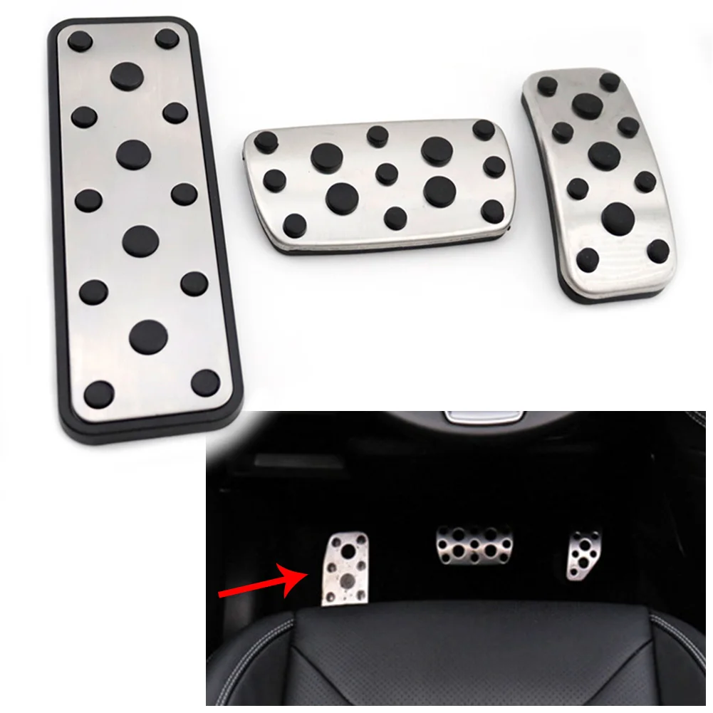 3pcs/set AT Auto Foot Gas Brake Fuel Pedals Cover Car Accessories Kits For Subaru Legacy Outback XV Impreza Forester LHD