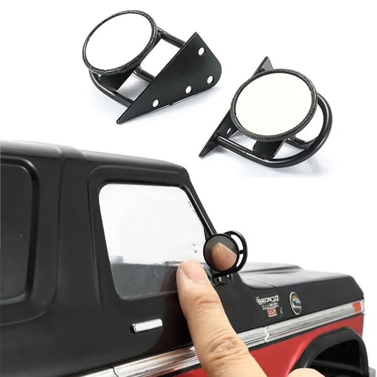 

Hdrc Movable Metal Rearview Mirror Kit For 1/10 Traxxas Trx-4 Bronco RGT D90 Axial Scx10 Iii Rc4wd Crawler Car Parts