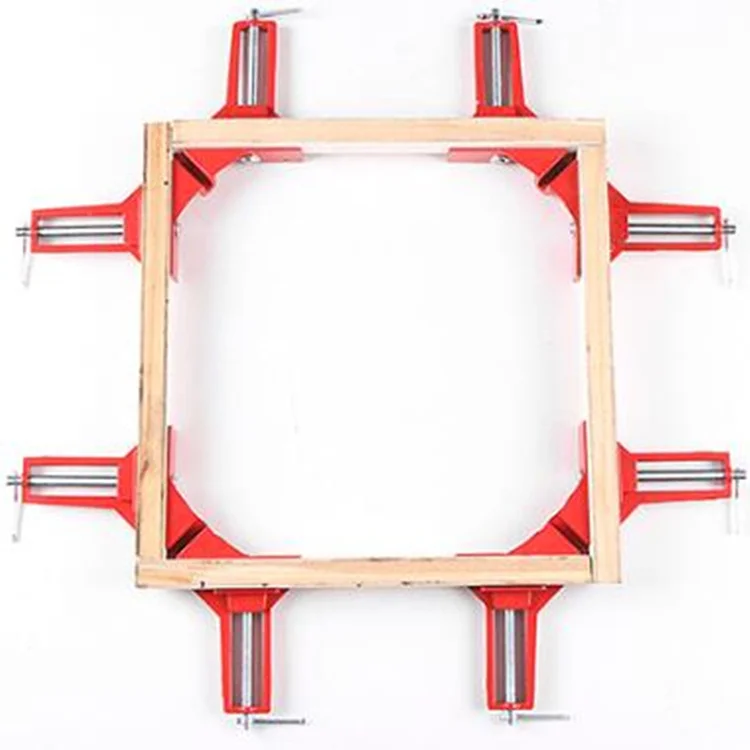 알루미늄 직각 클램프 DIY 유리, 90 도 Mitre 코너 클램프, 그림 거치대, 4 인치, 100mm, 1 개, 4 개