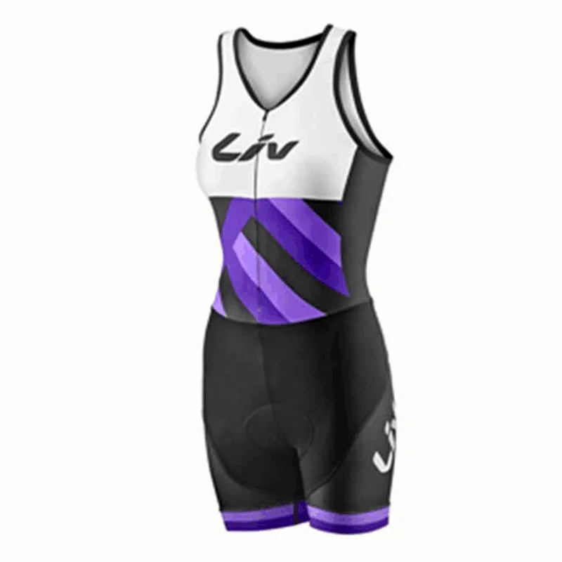 Cycling skinsuit sets summer women sleeveslees bicycle clothing maillot ciclismo team mtb bike speedsuit areo apparel suit