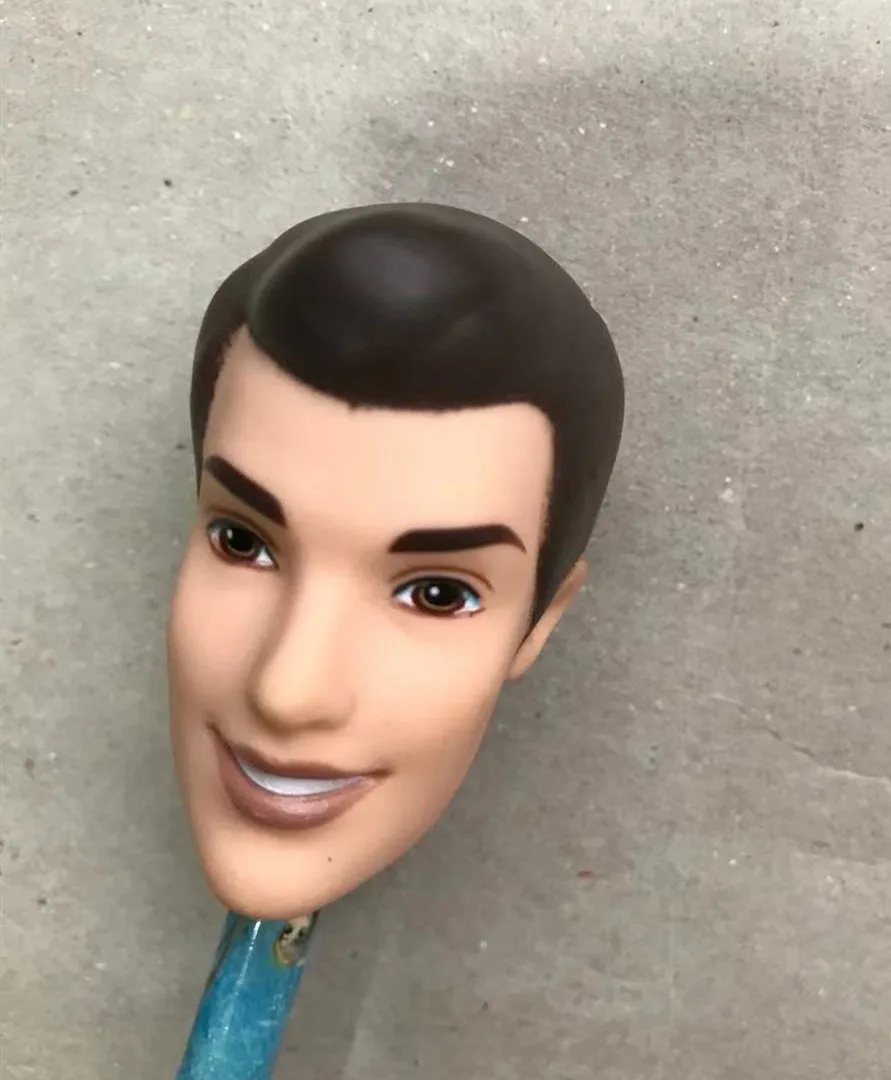 Short Hair Prince Ken Boyfriend Doll Head Toy Male Doll Toy Head DIY Doll Toy Parts Kids Birthday Present Girl Gifts