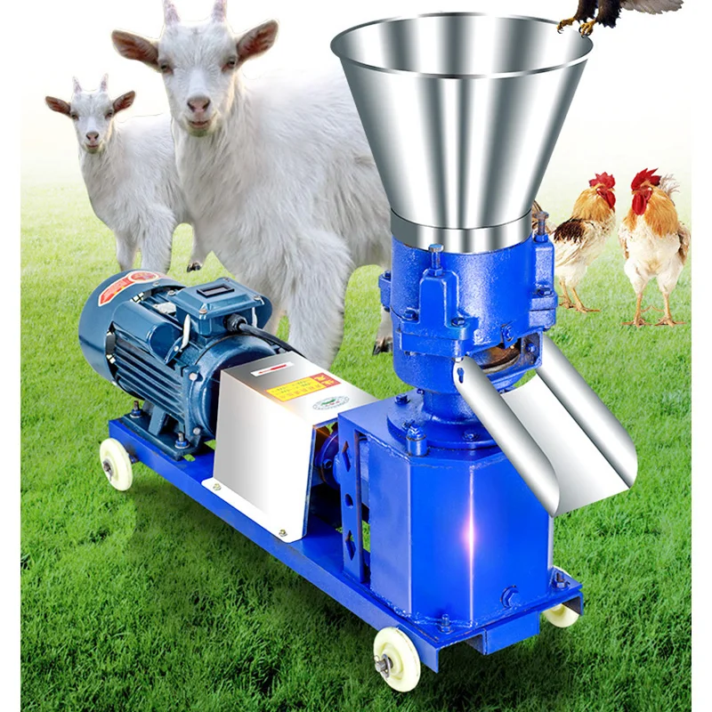 

220V/ 380V Pellet Press Animal Feed Pellet Machine Biomass Pellet Machine Breeding Feed Equipment 4.5kw 75kg/h-140kg/h