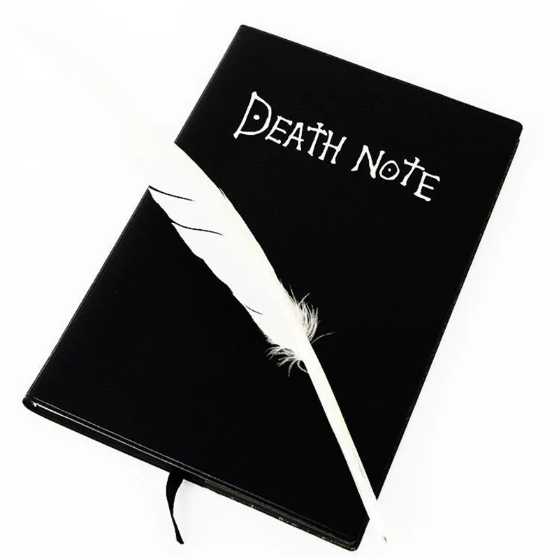 Conjunto de cuaderno de Anime Death Note, diario de cuero coleccionable, cuaderno de Death Note, escuela, diario de escritura con temática de Anime