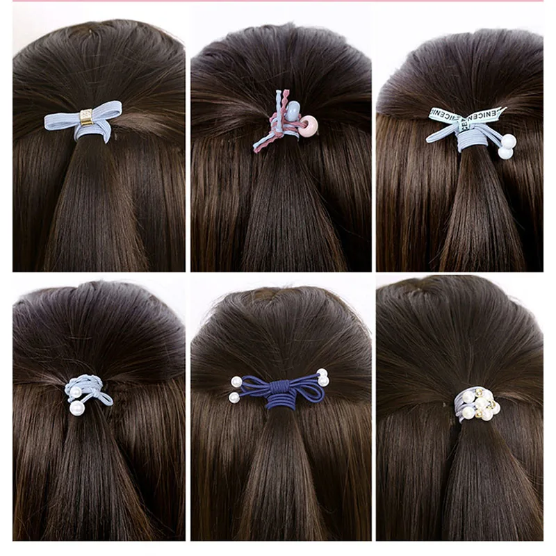 Women Scrunchy Elastic Hair Bands Ponytail Holder for Girl Rubber Rope Ties Gum Headwear Scrunchies Hair Accessories Ornaments