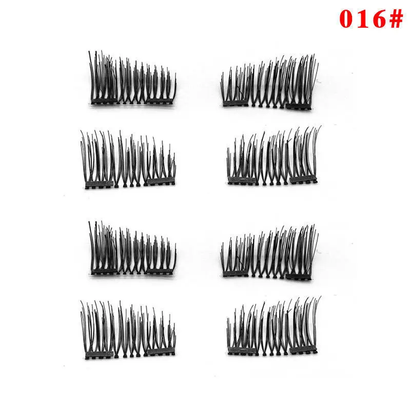 4/8pcs Magnetic Eyelashes Half Eye 2 Magnet Lash Applicator Kit Natural Crisscross Reusable 3d Mink Fake Eyelash Extension