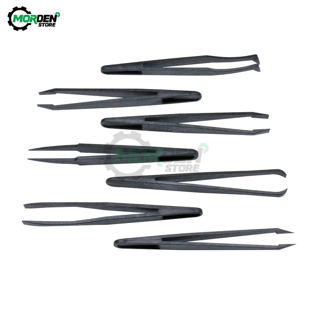 7pcs Anti-Static Tweezer Set Maintenance Repair Tool Kit Anti Static Model Making Tool Hand Tool Set Dropship