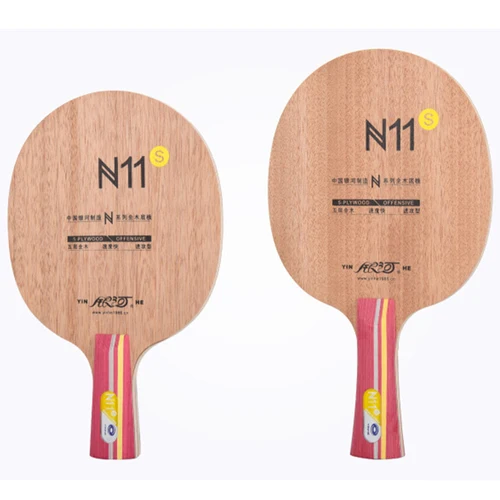 Yinhe-raquetas de tenis de mesa profesionales, N-11S de madera pura, Original, para principiantes, ataque rápido con bucle
