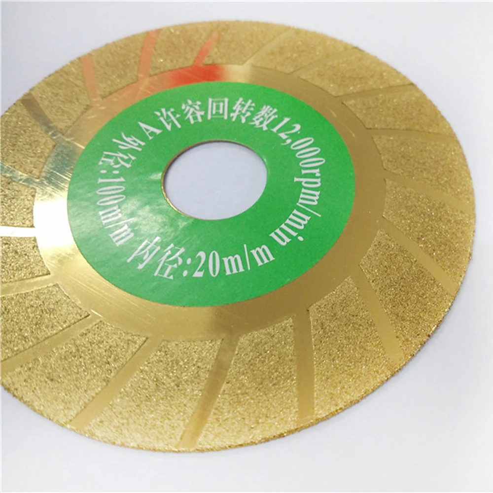 4 ''100Mm Kim Cương Đĩa Cắt Lưỡi Dao Đá Mài Kim Loại Thủy Tinh Đá Sứ