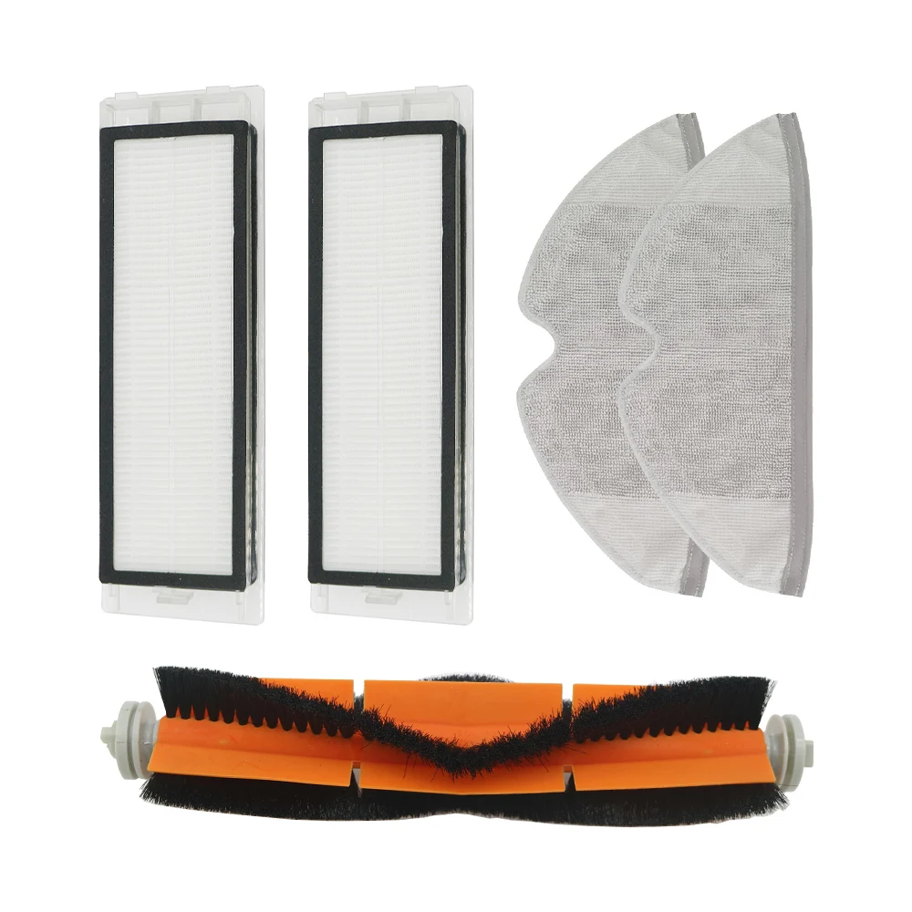 適切なxiaomi roborockロボットS50 S51掃除機スペアパーツキットモップ布ウェット掃討フィルターサイドブラシロールブラシ