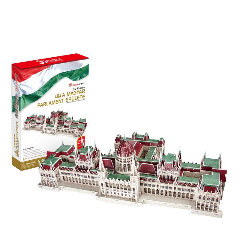 Hungarian Parliament Building 3D Paper Puzzle Model DIY Toy Famous Architecture Hand Work girl boy Birthday Christmas Gift 1pc