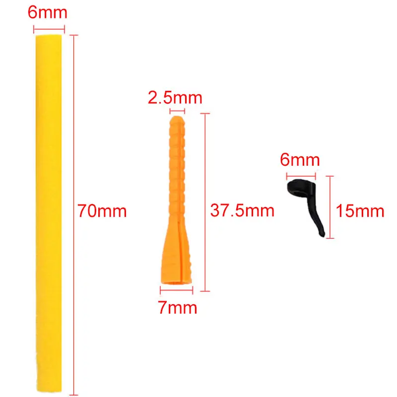 19PCS Carp Fishing Accessories for Zig Rig Zig Aligna Kit Foam Hook Line Aligners Tool Pop Up Fishing Terminal Tackle