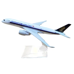 16cm 1:400 Scale Airplanes Alloy Metal Air Singapore Airlines Airbus A350 -900 Airplane Model Plane Aircraft Kid Christmas Gifts