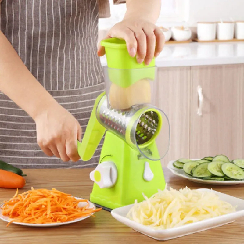 

Manual Vegetable Cutter Slicer Multifunctional Round Mandoline Slicer Potato Cheese Kitchen Gadgets Kitchen Accessories