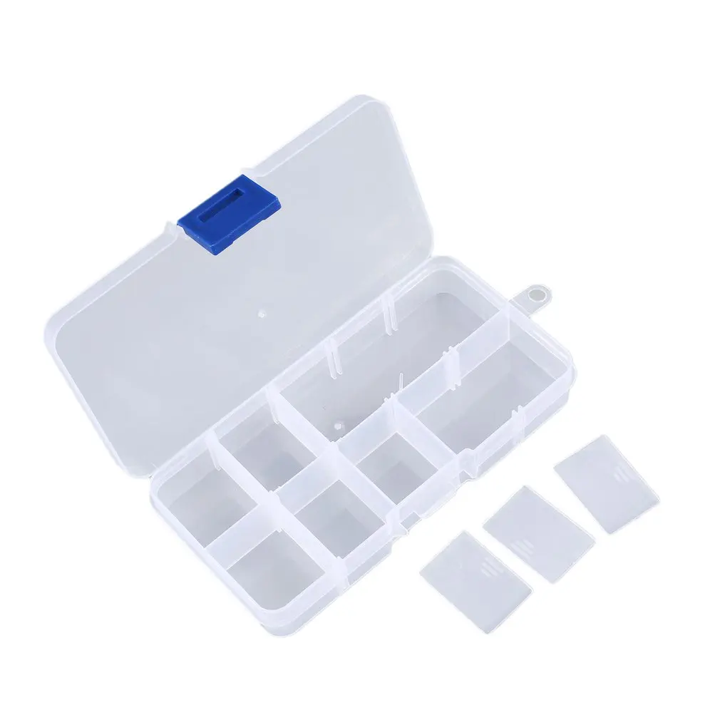10-24 Compartment Slots Cells Portable Tool Box Electronic Parts Screw Beads Ring Jewelry Plastic Storage Box Container Holder