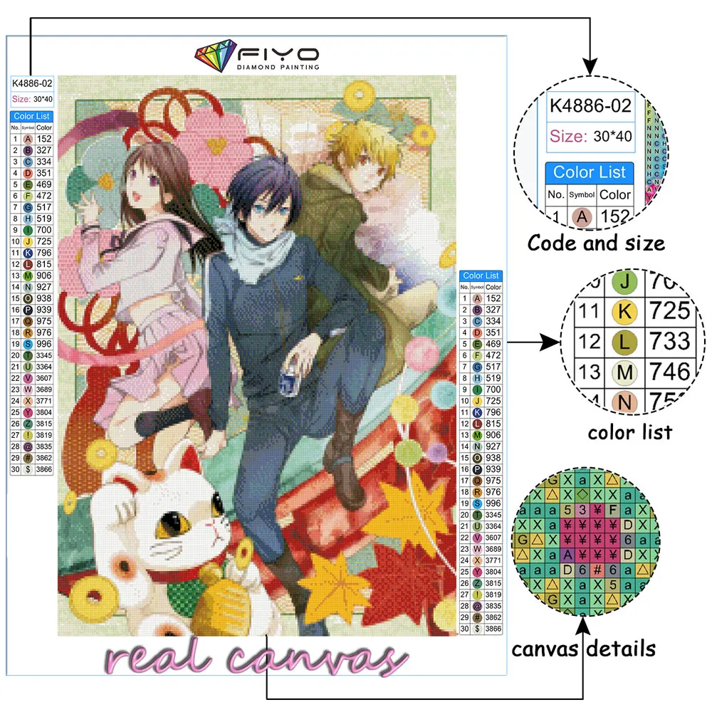 DIY 5D Diamond Painting Anime Noragami Picture Mosaic Full Diamond Embroidery Cross Stitch Set Home Decoration aлмазная mозаика