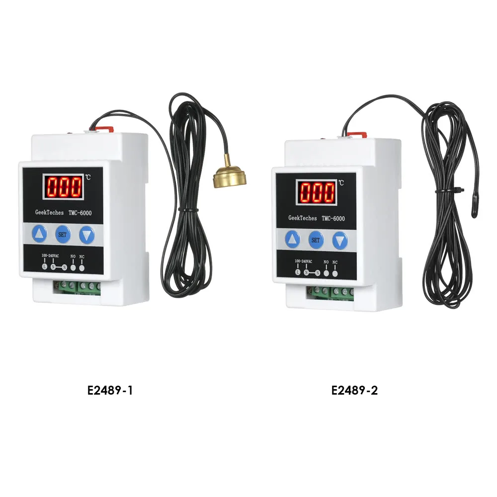 GeekTeches TMC-6000 110-240V Guide Rail Digital Temperature Controller Thermostat Refrigeration Heating Temperature Control 1 Re