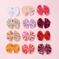 1pcs Velvet Baby Hair Clip for Girls Big Bow Headbands Hairpins for Children Girls Colorful Headclip Baby Hair Accessoires