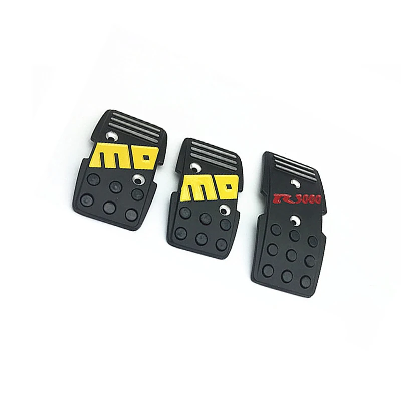 3Pcs Black Racing Non-Slip Metal Manual Car Brake Clutch Accelerate Pedals Car Accessories
