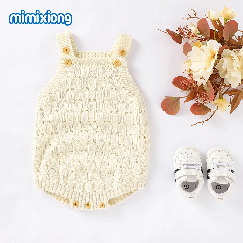 Baby Bodys Kleidung Fashion Solid Strick Neugeborenen Bebes Körper Anzüge Tops für Infant Jungen Mädchen Overalls Outfit Ein Stück Tragen