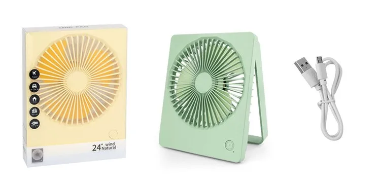 Ventilador de suporte dobrável, mini ventilador mudo, armazenamento invisível, carregamento, novo, 2021