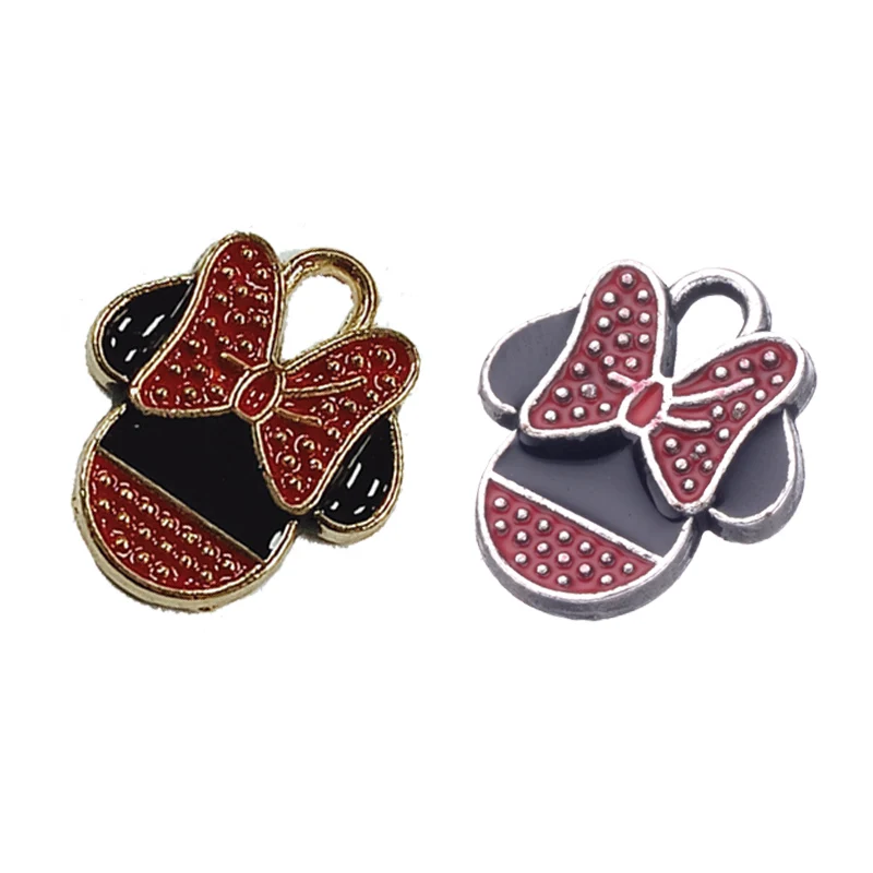 15PCS Enamel Animals Mouse Charm Pendants For Jewelry Making Women Kids Necklace Bracelet DIY Handmade Findings Accessories