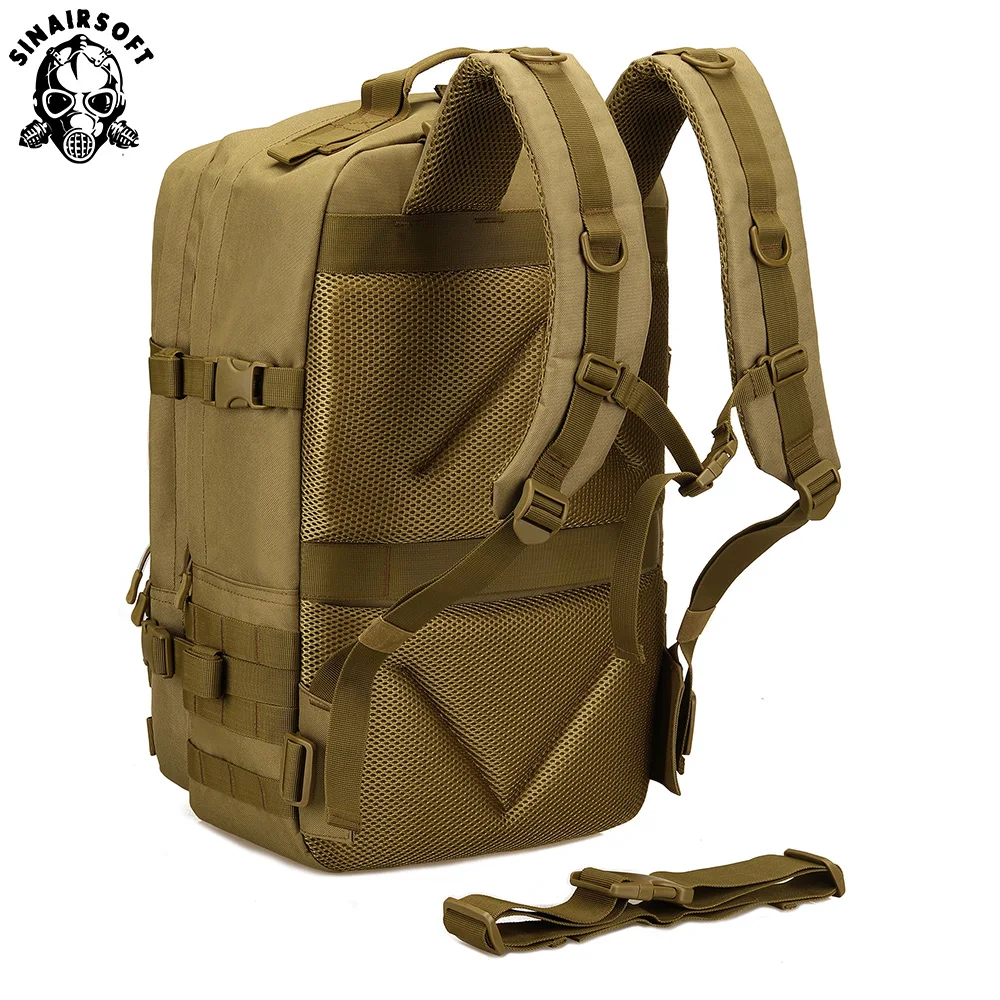 Imagem -04 - Waterproof Nylon Outdoor Mochila Montanhismo Caminhadas Mochilas Desporto Molle Mochila Camping e Escalada Bolsa 45l