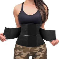 Faja de 3 Cinturones Women Compressive Sauna Waist Trainer Adjustable Tummy Reducing Belt Trimmer Back Supported Snatched Corset