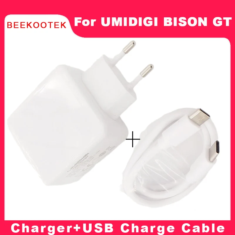 

New Original BISON GT Charger Official Quick Charging Adapter +USB Cable Replacement parts For UMIDIGI BISON GT Mobile Phone