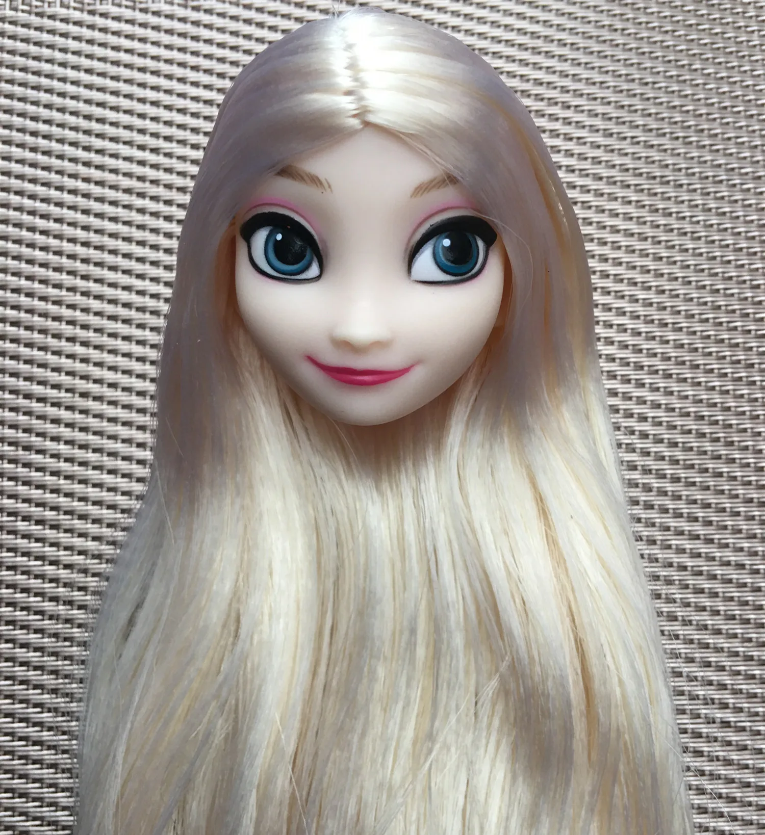 Lovely Princess Bald Head DIY Planting Long Soft Hair Doll Head Belle Snow white Baby Girl Favorite Princess Doll Part